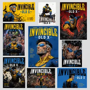 Cool Invincible Old X New Suit Anime Wall Art  Modern Decor for Teen Boys Room