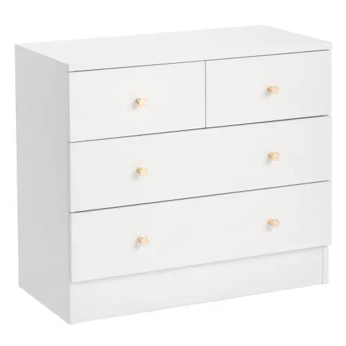 3 layers & 4 drawers-White