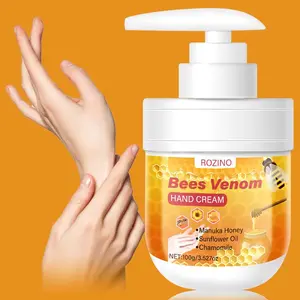 ROZINO Bee Venom Hand Cream 100g Manuka Honey+Various Essence, Honey Lotion, Nourishing and Moisturizing, Providing Professional Care for Hands