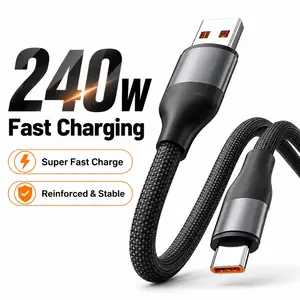 240W Fast Charging Cable  Type-C Charging Cable USB to Type-C Fast Charging Data Cable for iPhone 15 16 17 Pro Max for Samsung for oneplus 15R/13R/12R