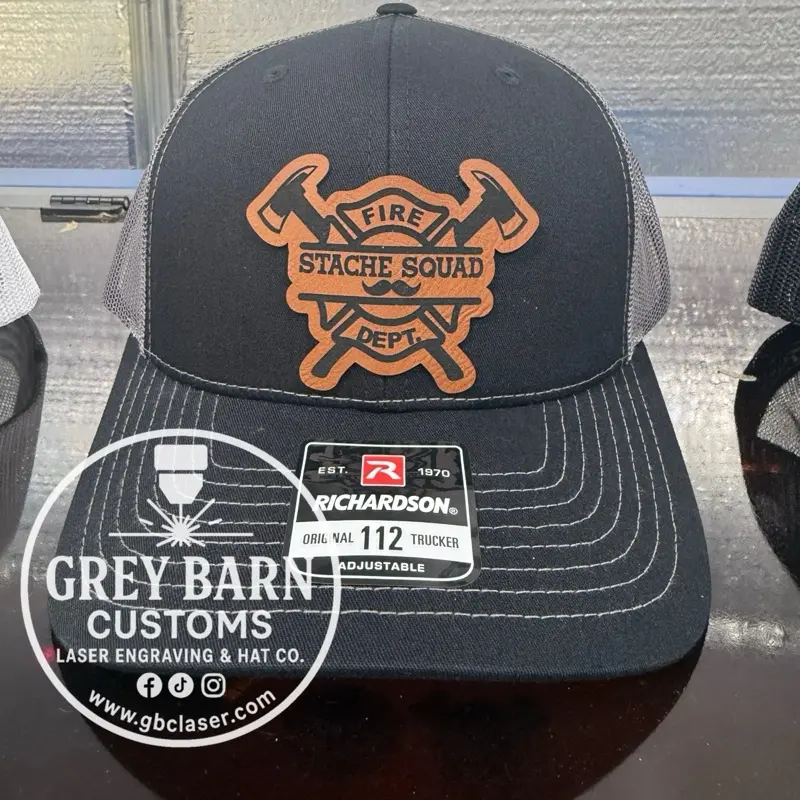 Fireman hat, stache squad, mustache hat
