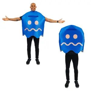 PAC-MAN TURN-TO-BLUE Ghost Adult Costume | One Size Fits Most