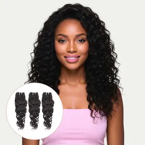 Spanish Wave 100% Human Hair Three Bundle Package - Soft Lightweight Voluminous Curls for Effortless Glamour & Confidence - Perfect for Sew Ins & Custom Wigs