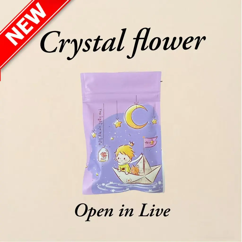 New Iridescent AB Crystal Flower Bag - Handmade Jewelry Making Supplies, Rainbow Reflection Accents for DIY Creative Projects