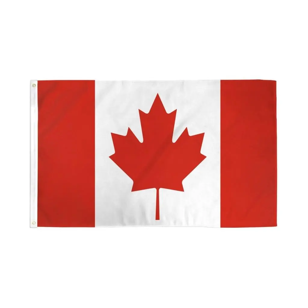 DuraFlag Canada 3x5ft Banner, Nylon Fabric, Brass Hardware, 4-Stitching Construction, Indoor/Outdoor Home & Festive Party Backdrop, Four-Stitching