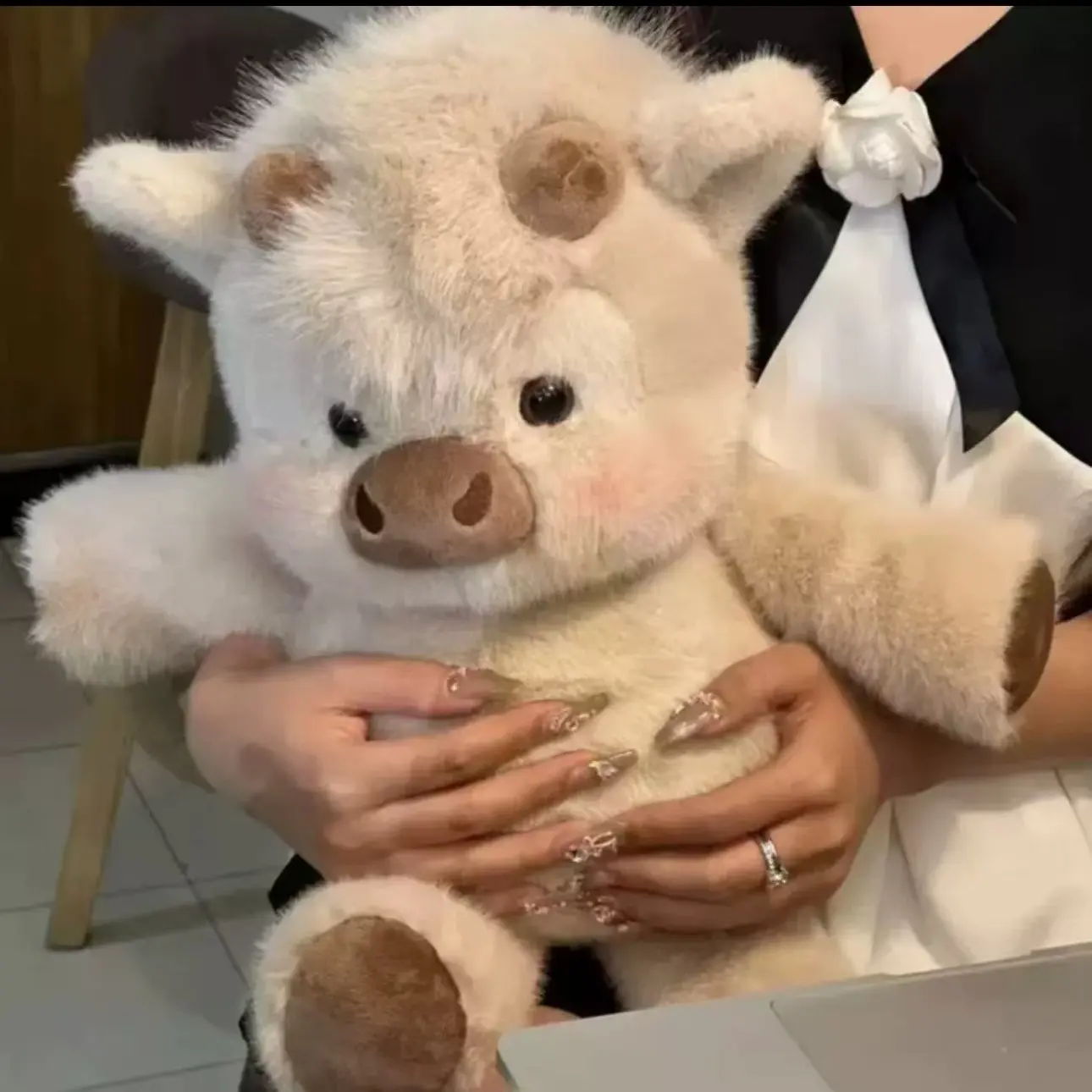 Cute Highland Cow Plush Toy, Soft Fluffy Stuffed Animal Doll, Kawaii Pillow, Perfect Gift for Bull Lovers, Panda Plush Toy, Huggable Stuffed Animal, Polyester, Gift Ideas
