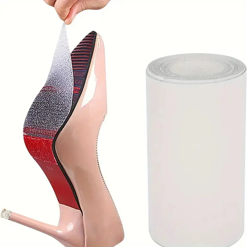 High Heel Silicone Anti-Slip Pad Roll, Shoe Pads, Noise Reduction Customizable Anti Skid Sole Shoe Sole Protector, Durable Self-Adhesive Non-Slip Tape Extension