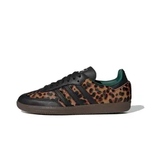 Adidas Samba OG Black Green Leopard (Women's) JI2735 New Sneaker