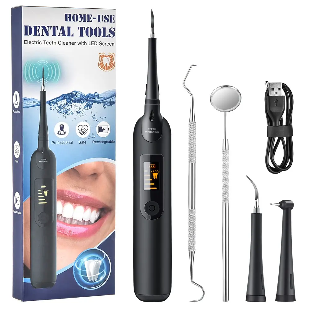 Electric Tooth Cleaning Tool Set, 5 Strength Levels, Oral Care Essentials, Efficient Oral Hygiene, Portable Design, Cordless Tooth Cleaner, Teeth Cleaner, Dental Scaler, Dental Oral Irrigator