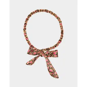 Betsey Johnson SCARF AND CHAIN TIE BELT LEOPARD MULTI