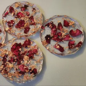 Large Geometric Edge Resin Coasters