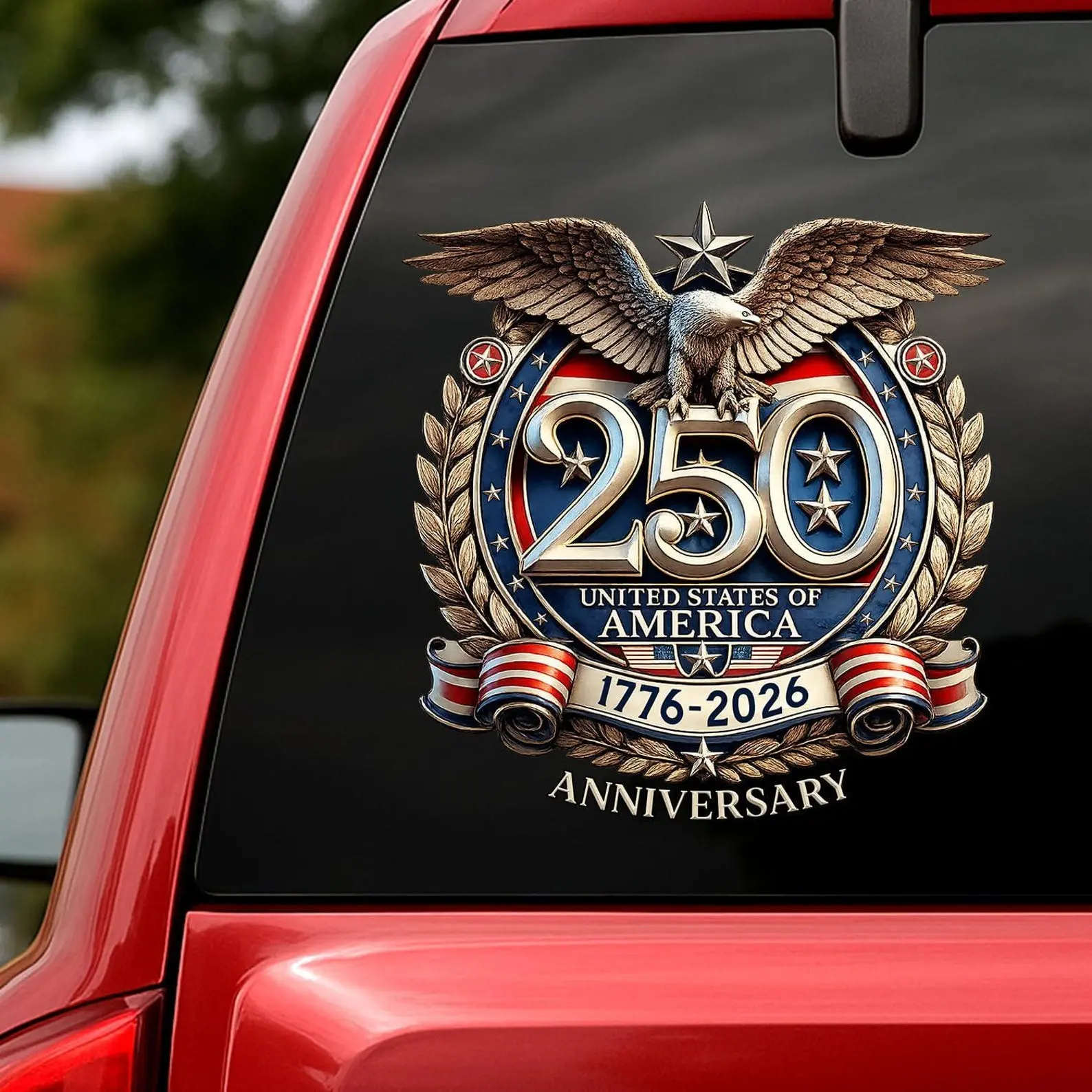 America 250th Anniversary Decal The Independence of USA Sticker 1776-2026 American Flag Decal, Eagle United States Patriotic Vinyl sticker