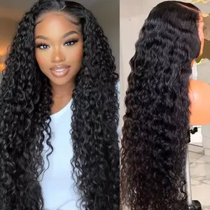 Bling Hair Deep Wave 13x6 HD Transparent Lace Frontal Wig 13x4 Lace Front Wigs Human Hair Kinky Curly Lace Wigs For Black Women Pre Plucked