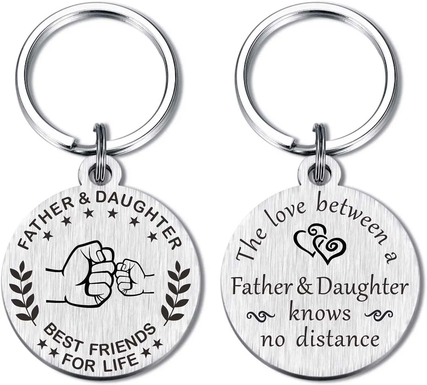 Dad Gifts - Best friend Of Life, Father and Daughter & Father and Son Keychain