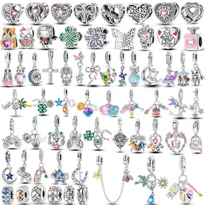 Real 100% 925 Sterling Silver Original Ocean Turtle Bead Airplane Travel Clip Charm Fit Bracelet For Women DIY Jewelry Making