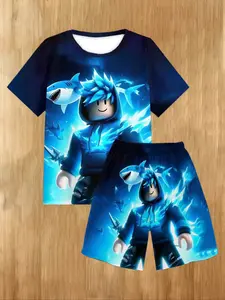 Fantasy Anime Boys Home Entertainment Set, Fun Activities for Kids, Ideal Gift for Children, Enhance Imagination & Creativity, Casual Set, Clothing Sets