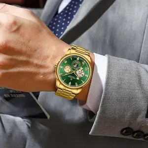 Precision Engineered: LOUIEJUELEN Swiss Automatic Watch, Featuring a Luminous Dial and Robust Stainless Steel Construction.