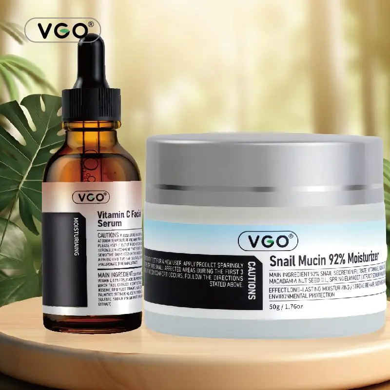 VGO Advanced Snail 92 Mucin Dual Essence, Hydrating Glass Skin Serum with Hyaluronic Acid for Fading Dark Spots, Firm Anti Aging & Skin Repair, Moisture, Advanced Snail Mucin, Hyperpigmentation Treatment, Soft Skin