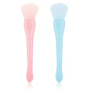 CHRISTMAS GIFT  2PCS Silicone Face Brushes – Dual-Head Face Mask Applicators, Reusable Soft Makeup Brushes for Skincare, Mud Clay Gel DIY Masks, Easy to Clean Mini Facial Brushes-Perfect for those with a passion for skincare Comfort