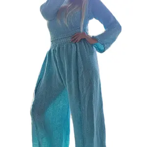 2 pc Knit Genie Pant Set  - Includes One Top and One Pair of Pants - multiple colors available