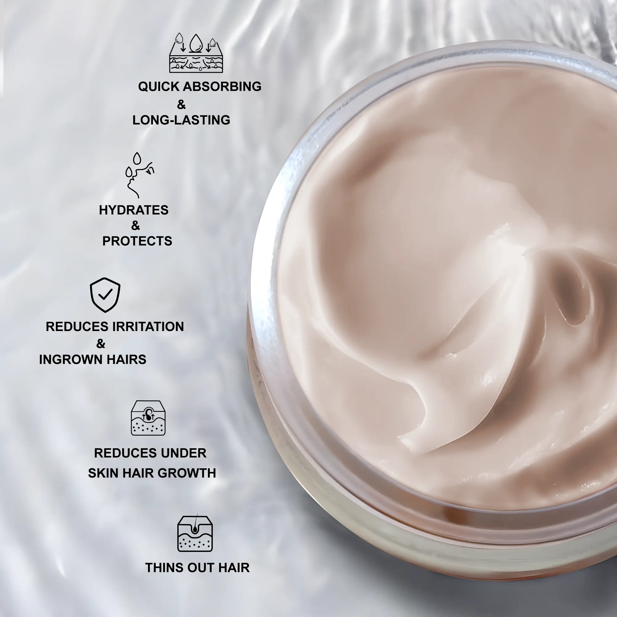 Silky Cream by Hadirose 3.3 OZ - Pure Red Saad Oil (Cyperus