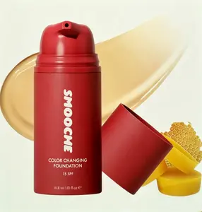 Smooche Color ChangingFoundation - Skin Tone Adapting LiquidFoundation for Women, Self AdjustingNatural Finish, Blurs Imperfections & FineLines, SPF 15, All Skin Types, 1.01 FI Oz