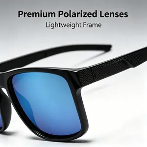 Pack of 5 pairs, large frames, coated lenses, polarized sunglasses for men and women. Set includes five colors—black, gray, coffee—to match various styles. Suitable for everyday casual outings, travel, fishing, the beach, and driving.