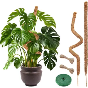 Moss Poles for Climbing  - Bendable Stake for Indoor  28 Inch (2 Pack), Monstera Support, Moss Stick, Climbing  Support