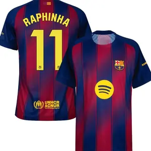 Unisex Soccer/Football Brazil Team Raphinha Barcelona 2026 Away Replica Jersey