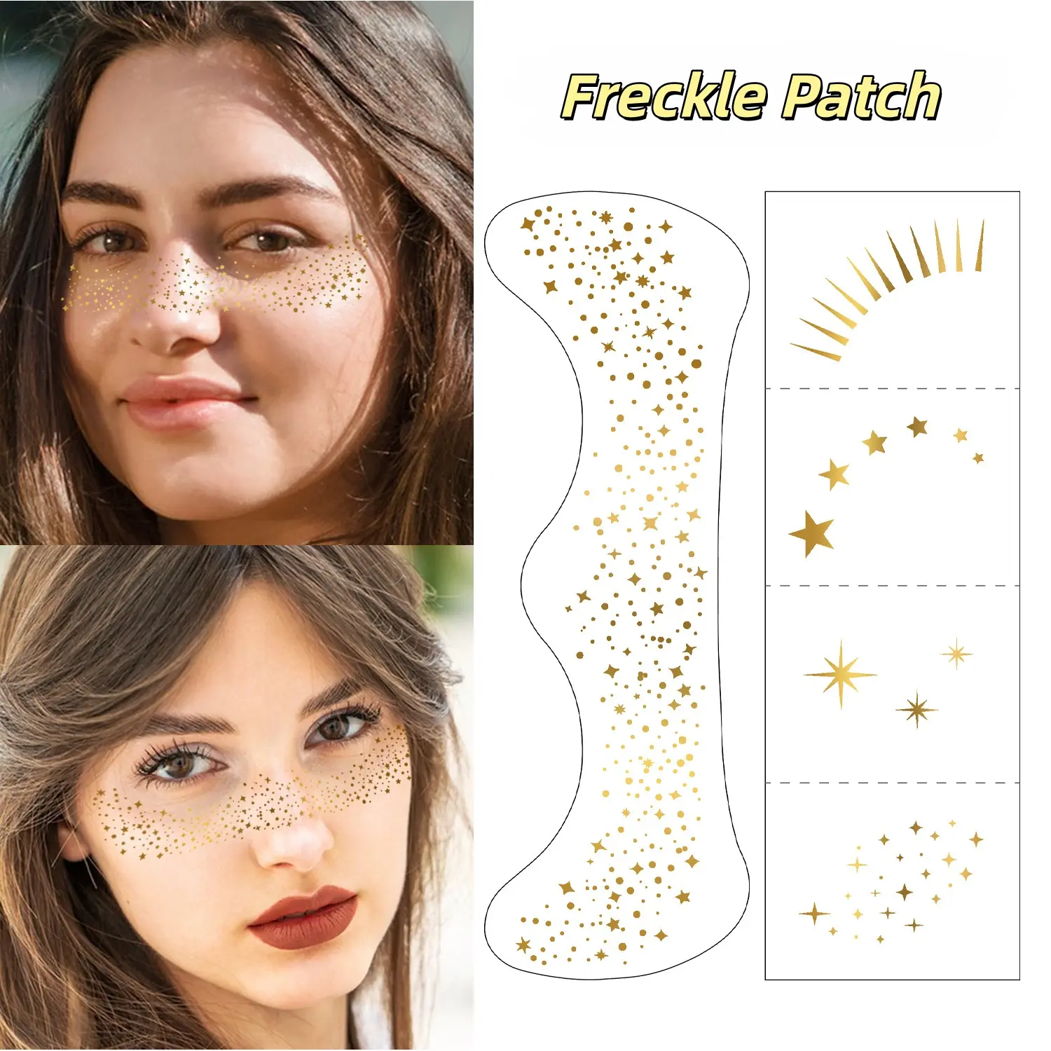 1 set of 4 color glitter pink freckle stickers, glitter tattoo stickers. Temporary makeup stickers for adult stage performances and parties. Simple and convenient, suitable for various occasions. Western Cow Tag Keychain Holder street mob chain lip pin