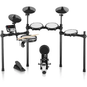 VEVOR Electronic Drum Set with Quiet Mesh Pads, 32 Drum Kits 480 Sounds Electric Drumset, 8in Snare, 10in Cymbals, USB MIDI Supported, Drumsticks, for Beginners AdultsVEVOR Super Brand Day