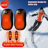 2-Pack 2-in-1 Portable Power Bank & Hand Warmer, 2x6000mAh USB Rechargeable, Digital Display, Double-Sided Heating, Even Heat Distribution, 3-Gear Warmth Control, 3s Warm Start, Quick Charge, Compact Design, Chilly Fingers Relief, Ideal for Skiing