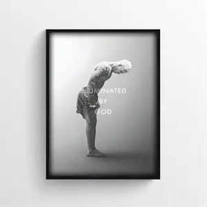 Illuminated By God Poster Unframed  Art - Charles Oliveira, Martial Arts Wall Art, MMA, UFC Gifts, Fighter Prints, Gifts for Him, Man Cave Decor