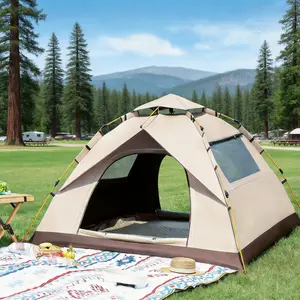 Ourdoor Instant Pop Up Camping Tent, automatic setup with no installation required, featuring an awning and screen windows, windproof and waterproof, portable. Suitable for family camping, hiking, summer vibes,car road trips Galaxy Dome Kids Play