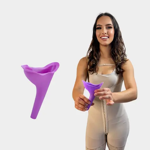 Portable Female Urinal for Women Travel Pee Funnel Reusable Leak Proof Camping Hiking Road Trip Post Surgery BBL Tummy Tuck Recovery Pregnancy Elderly Care | Orinal Portatil para Mujer de Viaje Comodo Higienico para Embarazo y Recuperacion
