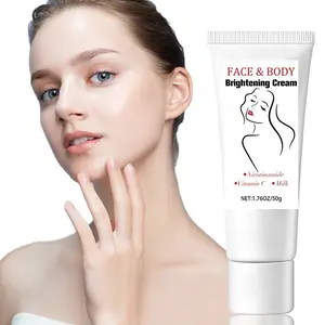 1 piece, face & body brightening cream -- niacinamide, milk, vitamin C -- brightening, nourishing, hydrating -- brightening body lotion -- unisex