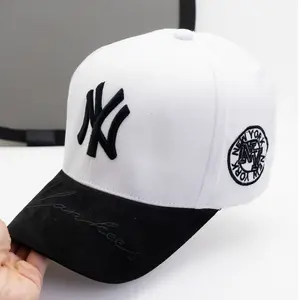 New Era New York Yankees White Black Snapback Hat – Embroidered Logo Flat Brim Adjustable Baseball Cap, Premium Streetwear Style for Men Women, Breathable Lightweight Cotton Hat for Daily Wear Casual Outfit and Trendy Fashion Look