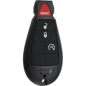 4 Button Automobile Remote Control Key Shell Key Fob Cover Case Compatible with Dodge 2009-2012 Ram 1500 2500 3500/2008-2020 Caravan Grand Caravan