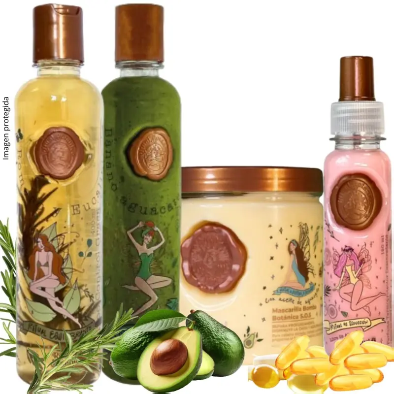 Botanico 4-Piece Accelerated Growth & S.O.S. Repair Haircare System Kit - Organic Rosemary, Anti-Hair Loss Shampoo, PLEX Conditioner, Collagen Mask, Heat Protector, Biotin, UV Protection, Chemical-Free Sustainable Products for All Types
