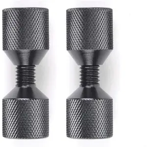 1-1/8" Two Hole Pins Pipe Fitter 6061 Aluminum Lightweight Construction 2 Hole Pins for Pipe Fitting with Anodized Oxide Finish Black 2PCS