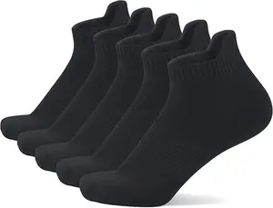 SERISIMPLE Thin Viscose Bamboo No Show Sock Men Low Cut Socks Odor Resistant Breathable Sock 5 Pairs