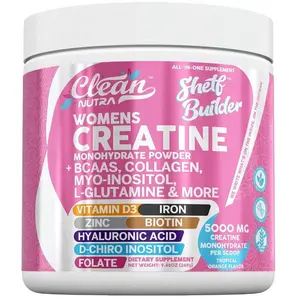 Creatine for Women | Creatine Monohydrate + BCAA Powder Myo-Inositol Collagen Biotin Hyaluronic Acid Folate L Glutamine Vitamin D3 Iron Zinc D-Chiro