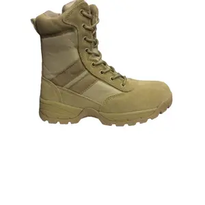 8” high Fancy Military army style wheat or black hiking combat boots