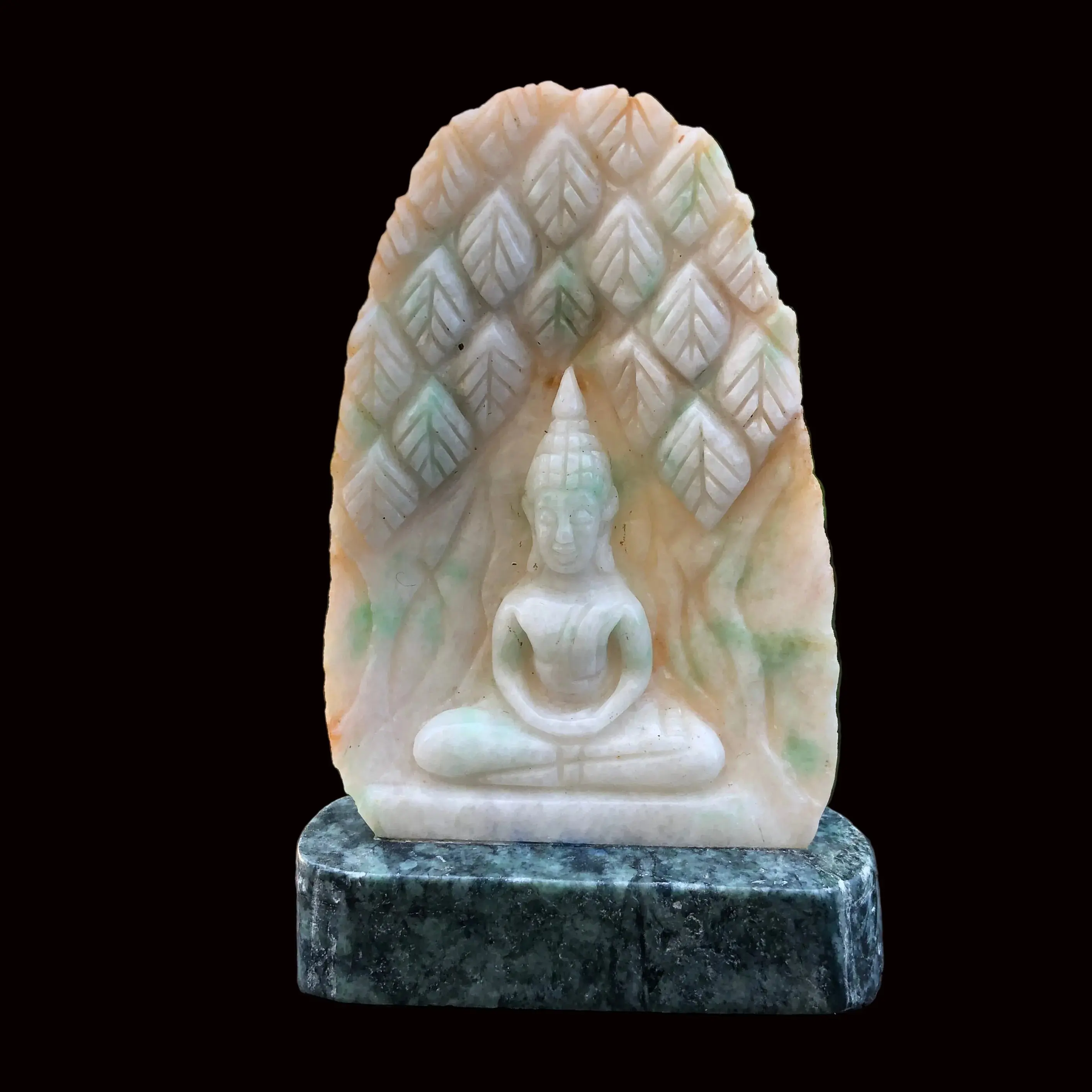 Seated Buddha Figurine In Jade
