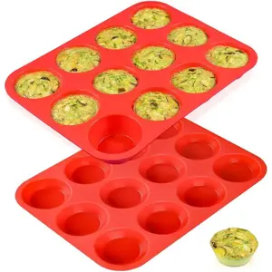 12 Cups  Muffin Pan - Regular Size Cupcake Pan Muffin Tin for Baking Nonstick  Grade