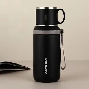 2026 Travel Mug, 600ML Stainless Steel Thermos with Cover Lid, Leakproof Insulated Water Bottle for Men Women