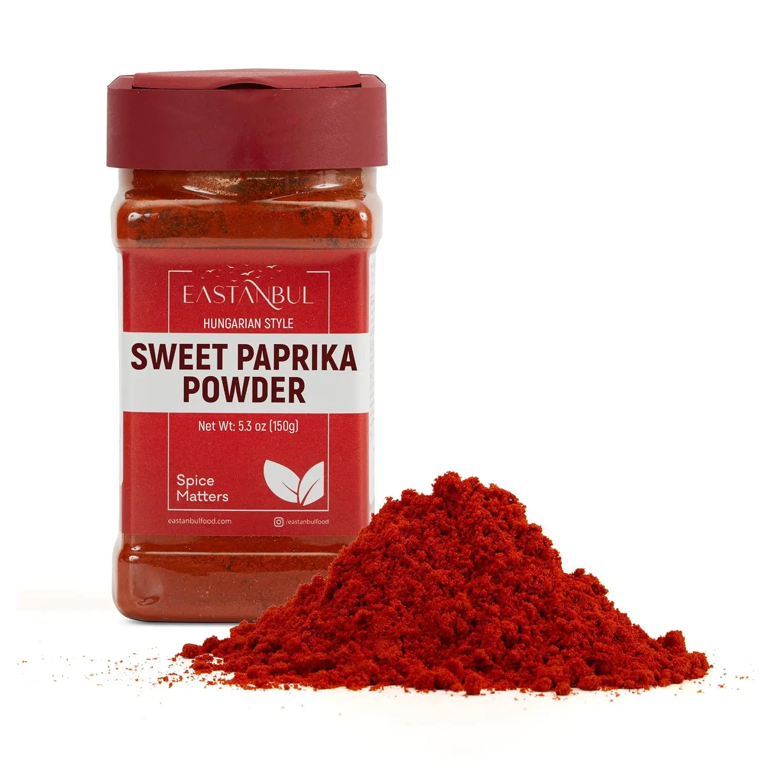 Hungarian Sweet Paprika, 5.3oz Sweet Paprika Powder, Hungarian Style Paprika, Paprika Spice Flavor Enhancer, Ground Vibrant Red Paprica, Tatli Kirmizi Toz Biber, 150g