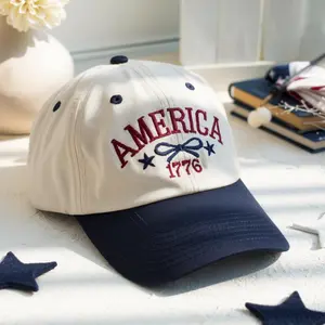 American 1776 Embroidered Hat, 4th of July Embroidered Hat Fourth of July Hat Gif
