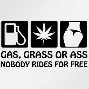 gas grass or ass decal decor