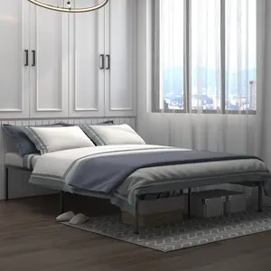14 Inch Metal Bed Frame Platform Bed Frame No Box Spring Needed, Sturdy Heavy Duty Bed Frame, Easy Assembly, Under Bed Storage